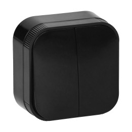 Orno двухклавишный выключатель ToDo IP20, черный
