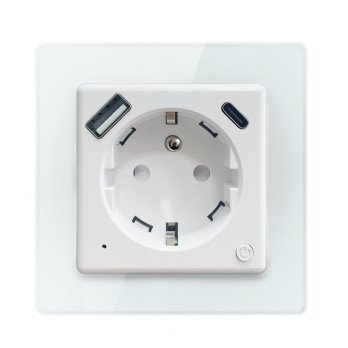 Nexa nutikas sisepistikupesa koos kontaktiga, Immax NEO, tuup E, 1xUSB, 1xUSB C, PD 20W, WiFi