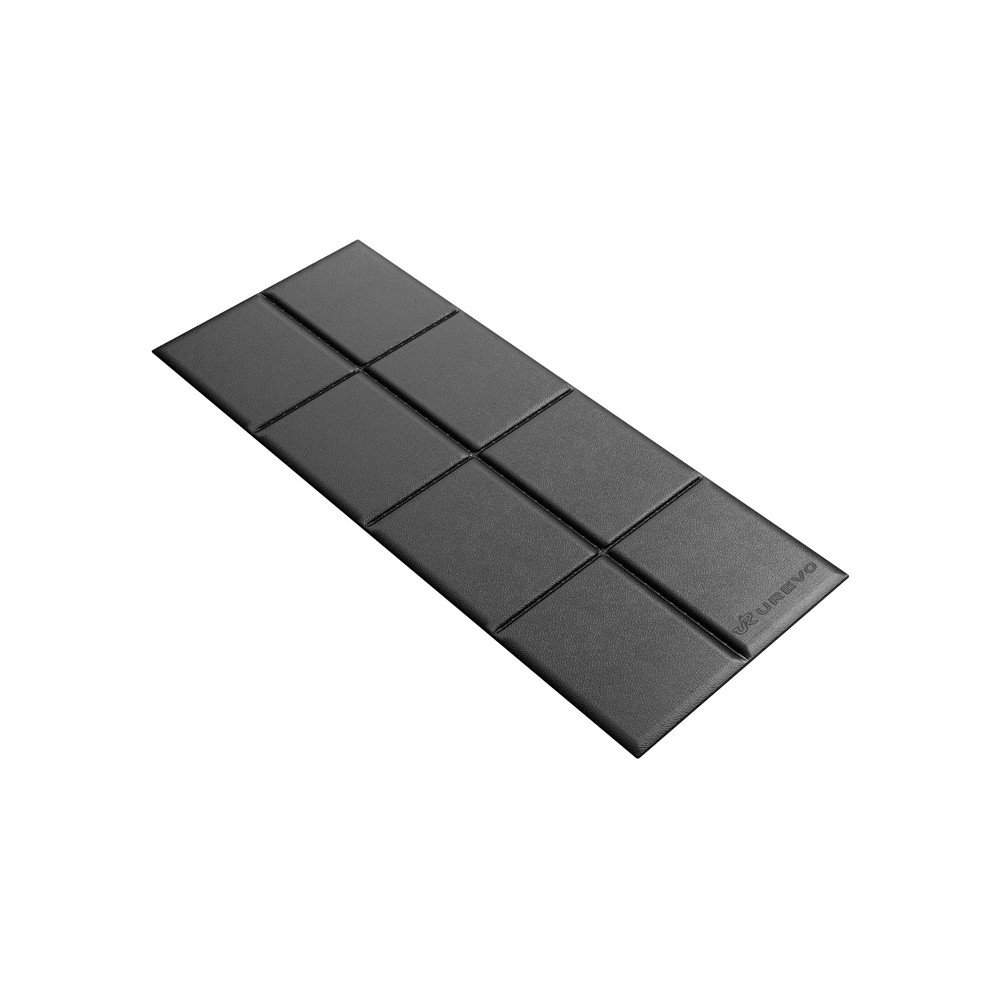 Urevo fitnesa aprikojuma paklajins, 160 cm x 65 cm (melns)