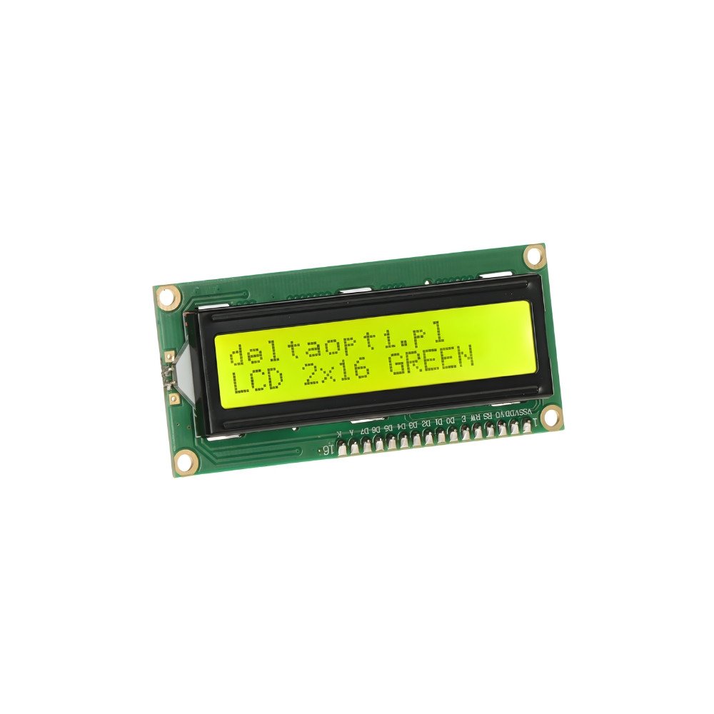 LCD DISPLAY 2X16 CHARACTERS LCD-AC-1602E-YIY/G-E6 GREEN JUSTPI