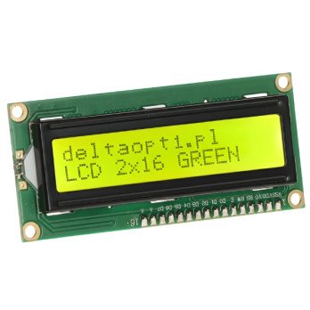 LCD DISPLEJS 2X16 RAKSTURES LCD-AC-1602E-YIY/G-E6 GREEN JUSTPI