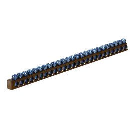 Brass terminal for 63A 9 x 6.5 x 1000 mm