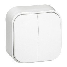 2 gang two-way switch Forix- surface mounting - IP 2X - 10 AX - 250 V - white
