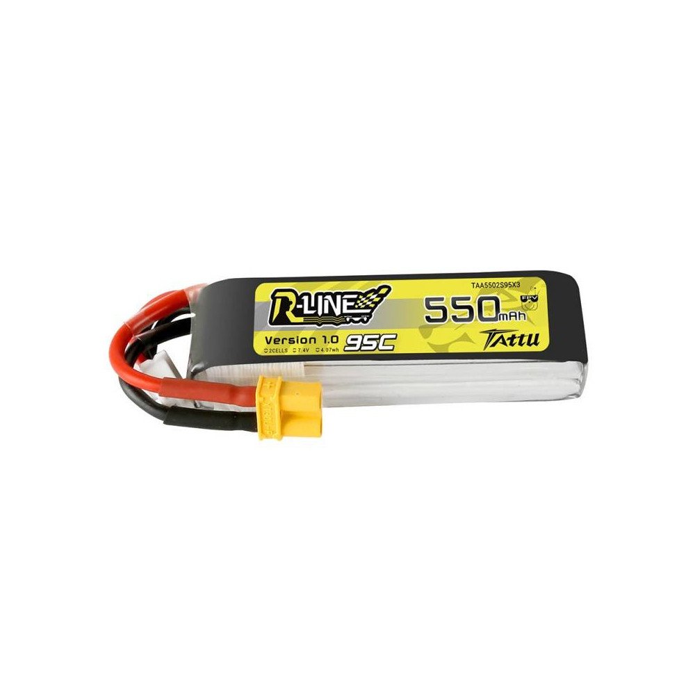 Battery Tattu R-Line 550mAh 7.4V 95C 2S1P XT30