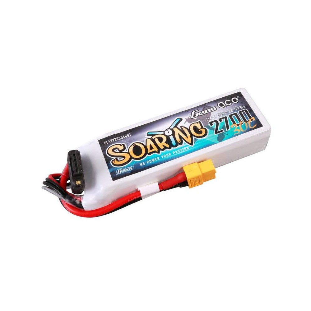 Gens ace G-Tech Soaring 2700mAh 11.1V 30C 3S1P LiPo Battery