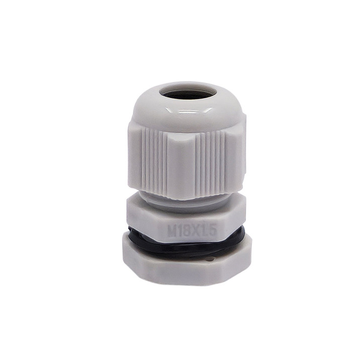M18 plastikinė kabelio riebokšlė, IP68, 5-10 mm