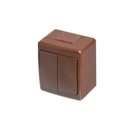 BETA lüliti 1+1 pind pruun IP44