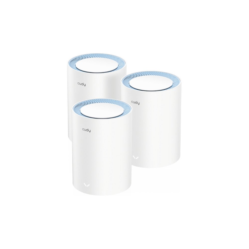 VISO NAMU WI-FI SISTEMA MESH M1200 (3-PACK) 2,4 GHz, 5 GHz, 300 Mbps + 867 Mbps CUDY