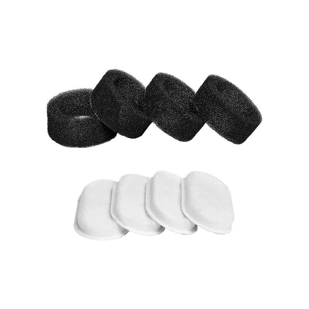 Rojeco 3,2 l / 2 l nerudijancio plieno kaciu vandens fontanu filtrai, 4 rinkiniai