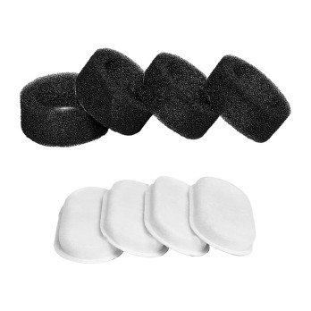 Rojeco 3,2 l / 2 l nerudijancio plieno kaciu vandens fontanu filtrai, 4 rinkiniai