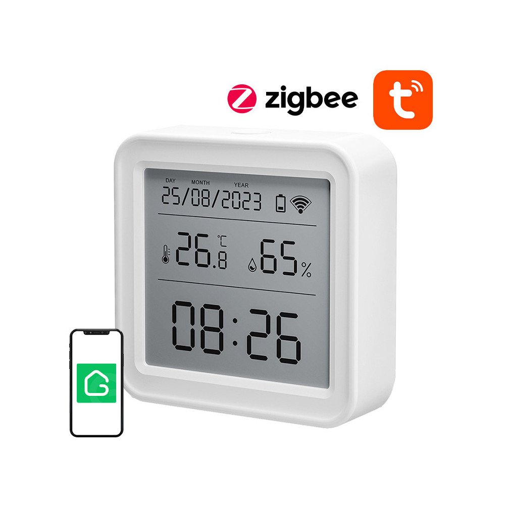 Zigbee Gosund ST17 LCD ismanusis temperaturos ir dregmes jutiklis Tuya