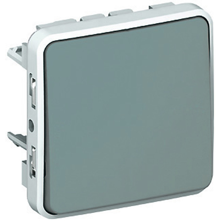 Legrand Plexo divvirzienu slēdzis IP55 pelēks