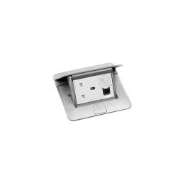 Pop-up box to be equipped - 3 modules - matt aluminium finish