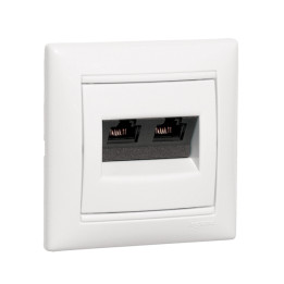 PRIZAS RJ45 CAT5E UTP IVOIRE 2 SORTIES
