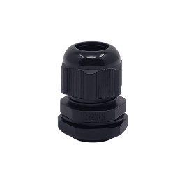 M22 juodo plastiko kabelio sandariklis, IP68, 10-14mm