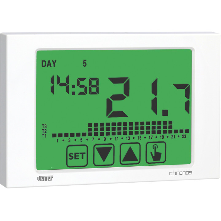 Chronos baltas 230v programuojamas termostas