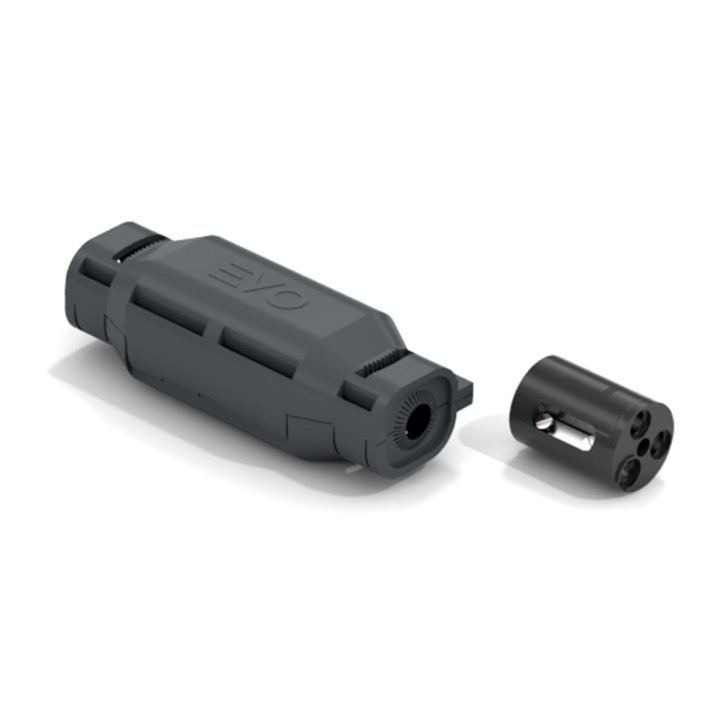 EVO tiesios gelio izoliacijos jungties jungtis IP68 su trijų polių gnybtų bloku 0,75-2,5 mm2 300/500 V kabeliai, kurių skersmuo 