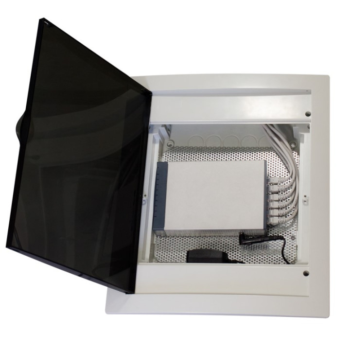 Шкаф SCHUKO прозрачная дверь IP40