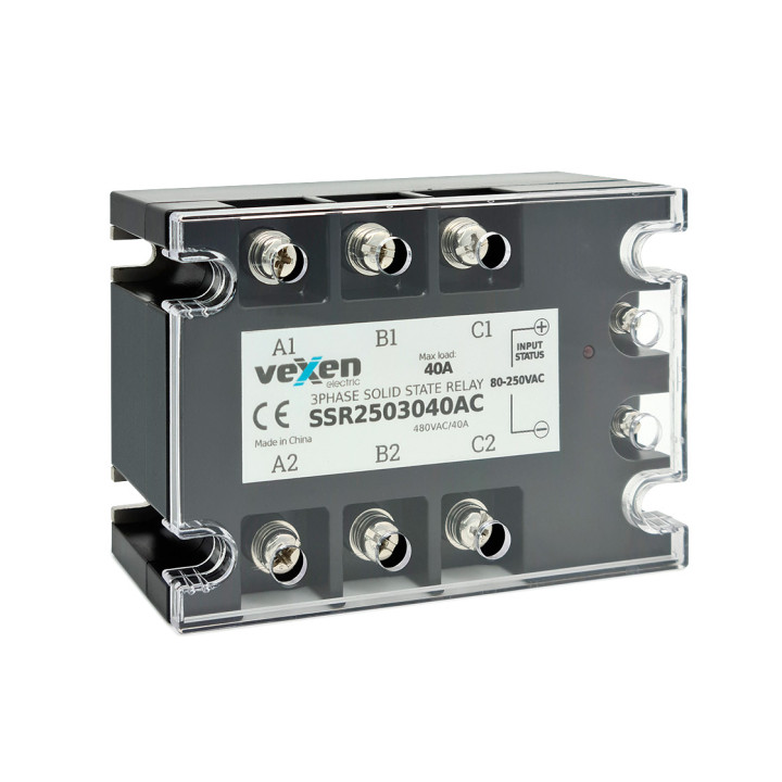 Solid state relay 3NO, 40A, 80-250VAC