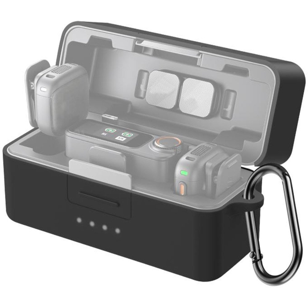 PULUZ silikoonist laadimisumbrise kaitsekate DJI Mic 3 jaoks (must)