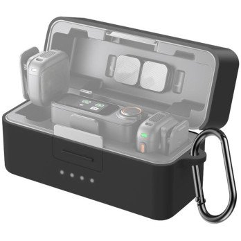 PULUZ silikoonist laadimisumbrise kaitsekate DJI Mic 3 jaoks (must)