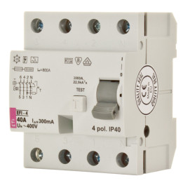 УЗО EFI-4 A 80A/0,3 (10кА)