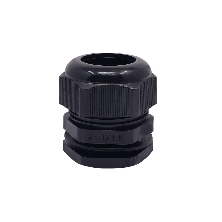 M40 black plastic cable gland, IP68, 22-32mm