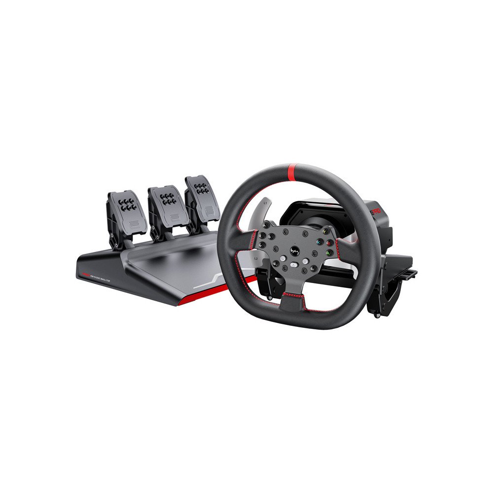 PXN-V10 Pro spelu komplekts - sture + pedali + stiprinajuma skavas (PC / PS4 / Xbox One / Xbox Series X|S)