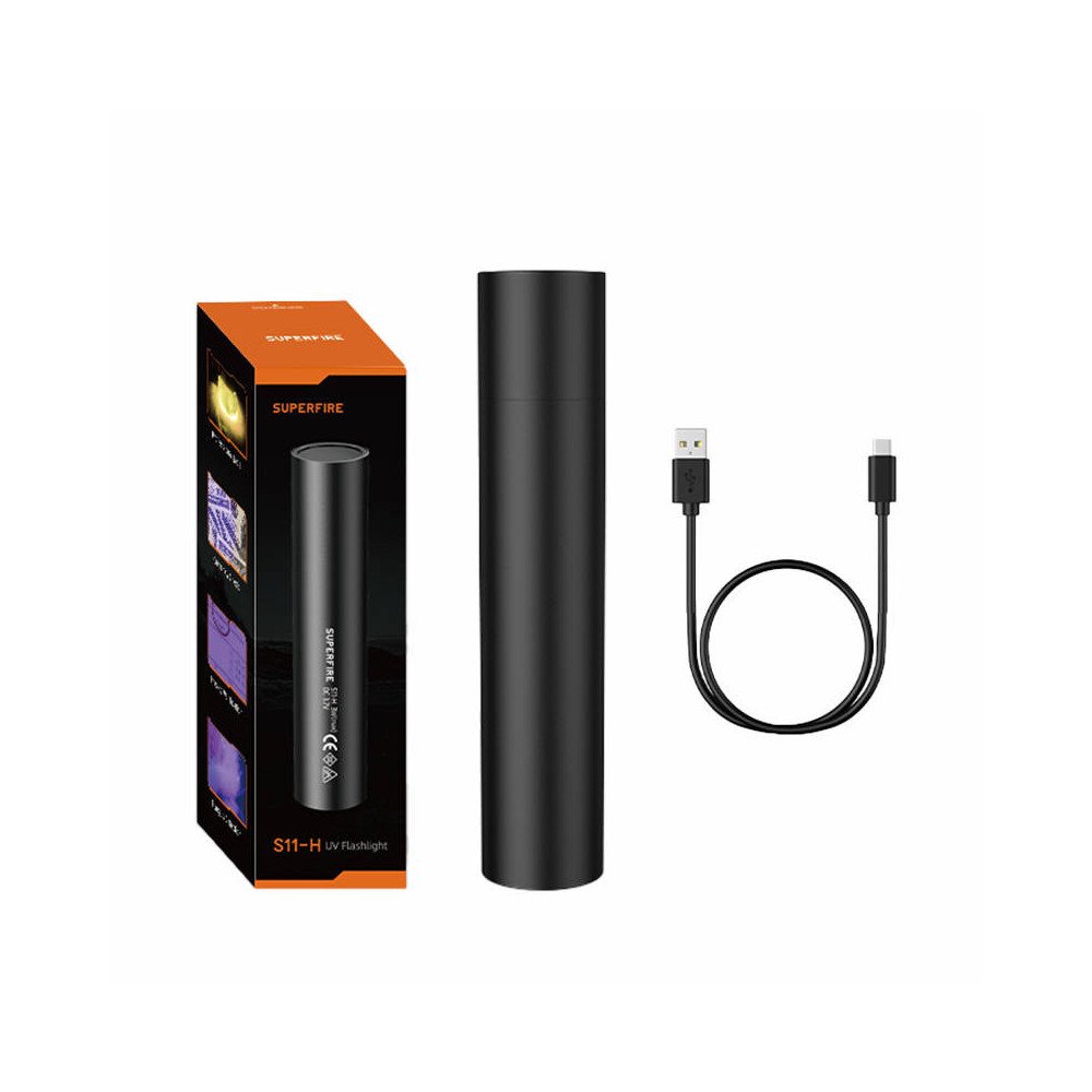 UV Flashlight Supfire S11-H, 365NM, USB