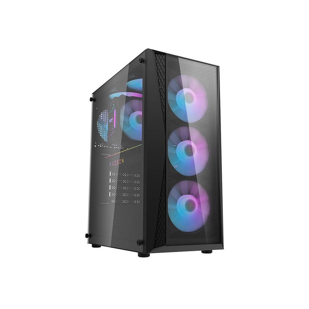 Darkflash DK352 Plus arvuti korpus (must) + 4 RGB ventilaatorit