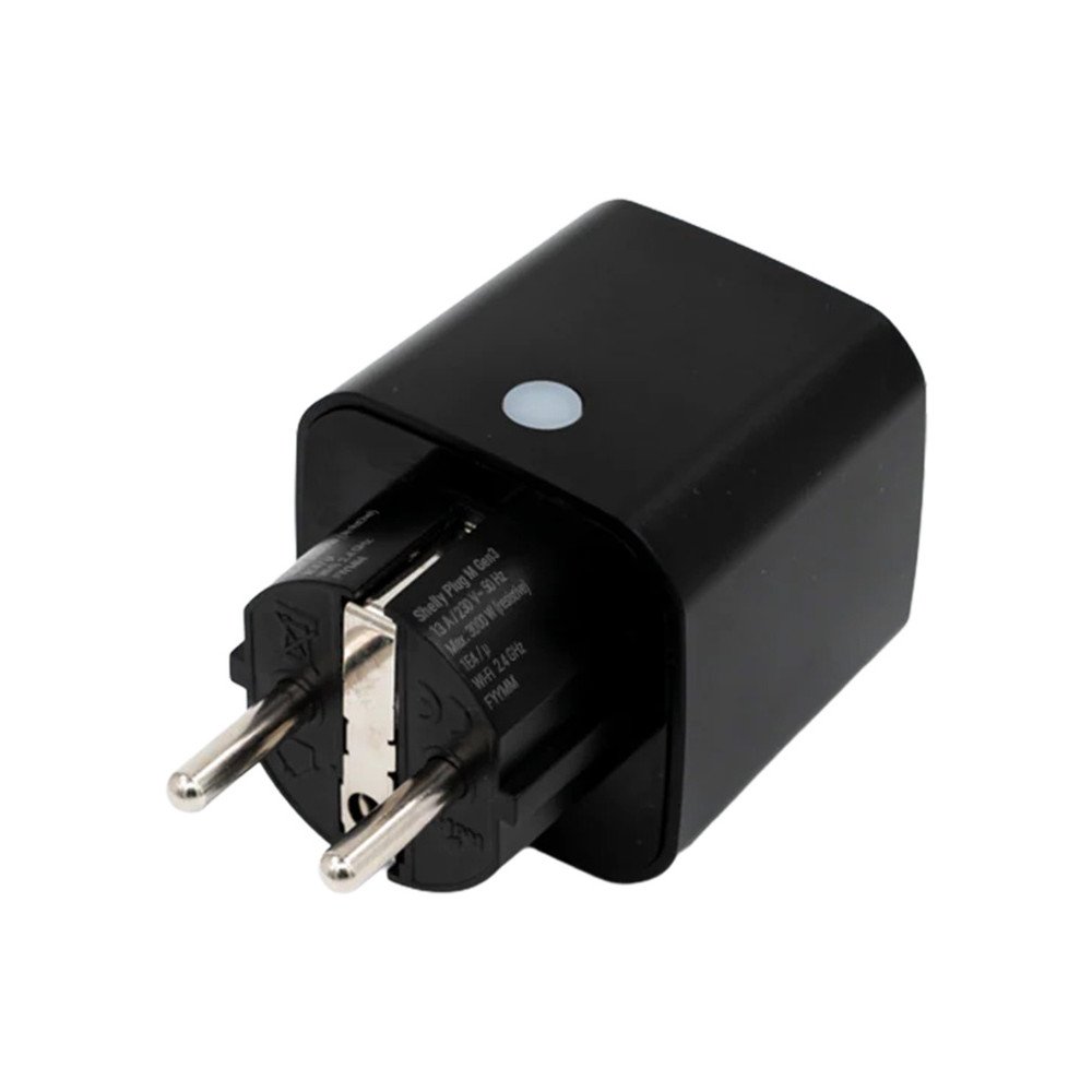 Shelly Plug M Gen3 Matter 13A alykas pistorasia, musta