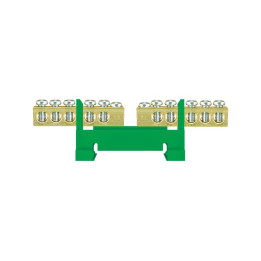 Клемма зеленая 2x5x16mm2 на DIN рейку