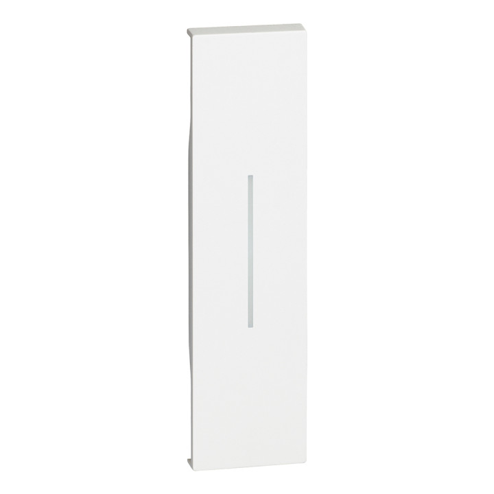Lightable cover for Living Now switch, two-way switch and push-button - 1 module - white