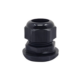 M32 mustast plastikust kaablitihend, IP68, 13-18mm
