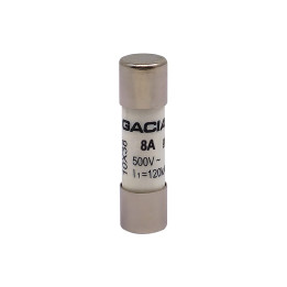 10x38 gG 8A cilindrinis saugiklis 500VAC