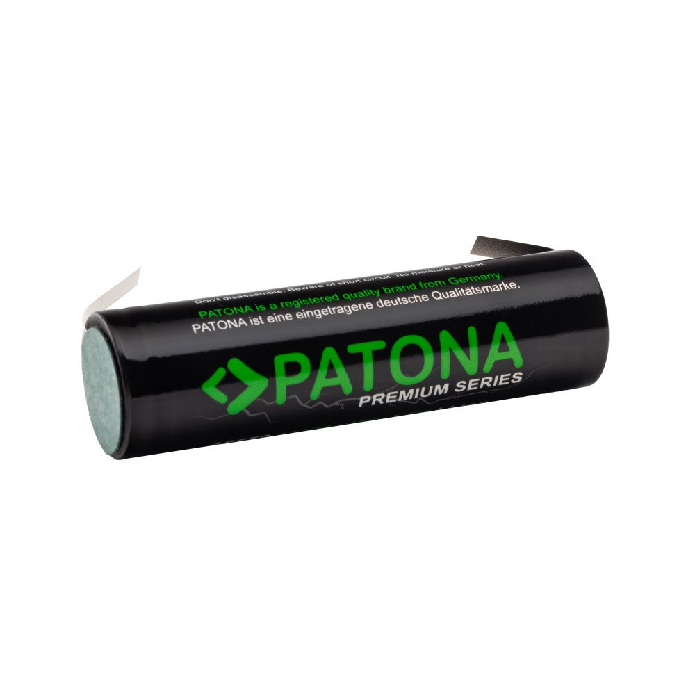 Baterija 18650 Li-Lon 3000mAh PREMIUM 3,7V su juostos kaisciais litavimui