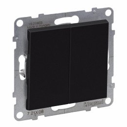 SUNO 2-GANG TWO-WAY SWITCH 10AX AUTOMATIC TERMINALS BLACK