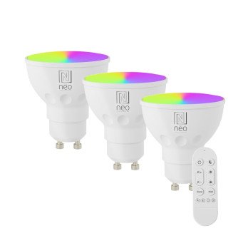 Immax NEO LITE 3x Smart pirn LED GU10 4,8W RGB + CCT varviline ja valge, hamardatav, WiFi, Majakas