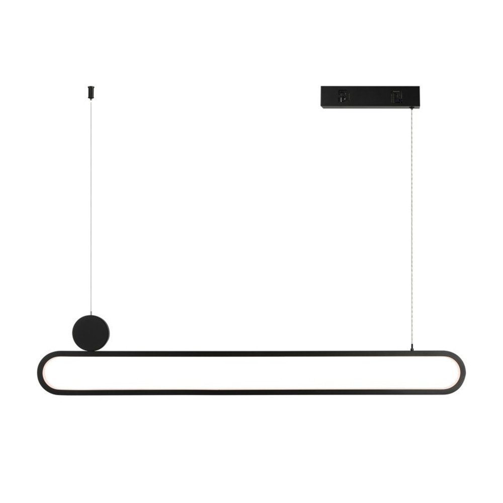 Immax NEO LITE OVALE Smart pendant luminaire black 122cm 50W Tuya WiFi with BEACON support