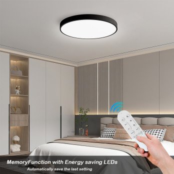 Immax NEO LITE SEMPLICI alykas kattovalo musta 50cm 48W 3468lm Tuya WiFi BEEACON