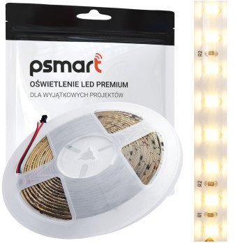 PSMART LED sloksne 24V WS2811 2835 MONOIC WW 3000K IP65 10mm 120 LED/m 5m