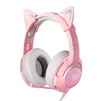 ONIKUMA K9 Pink RGB zaidimu ausines