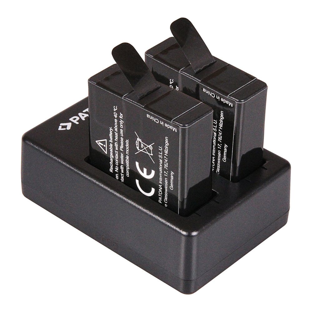 Dual GOPRO Hero ladetajs 5/6/7/8 + 2x akumulators 1250mAh