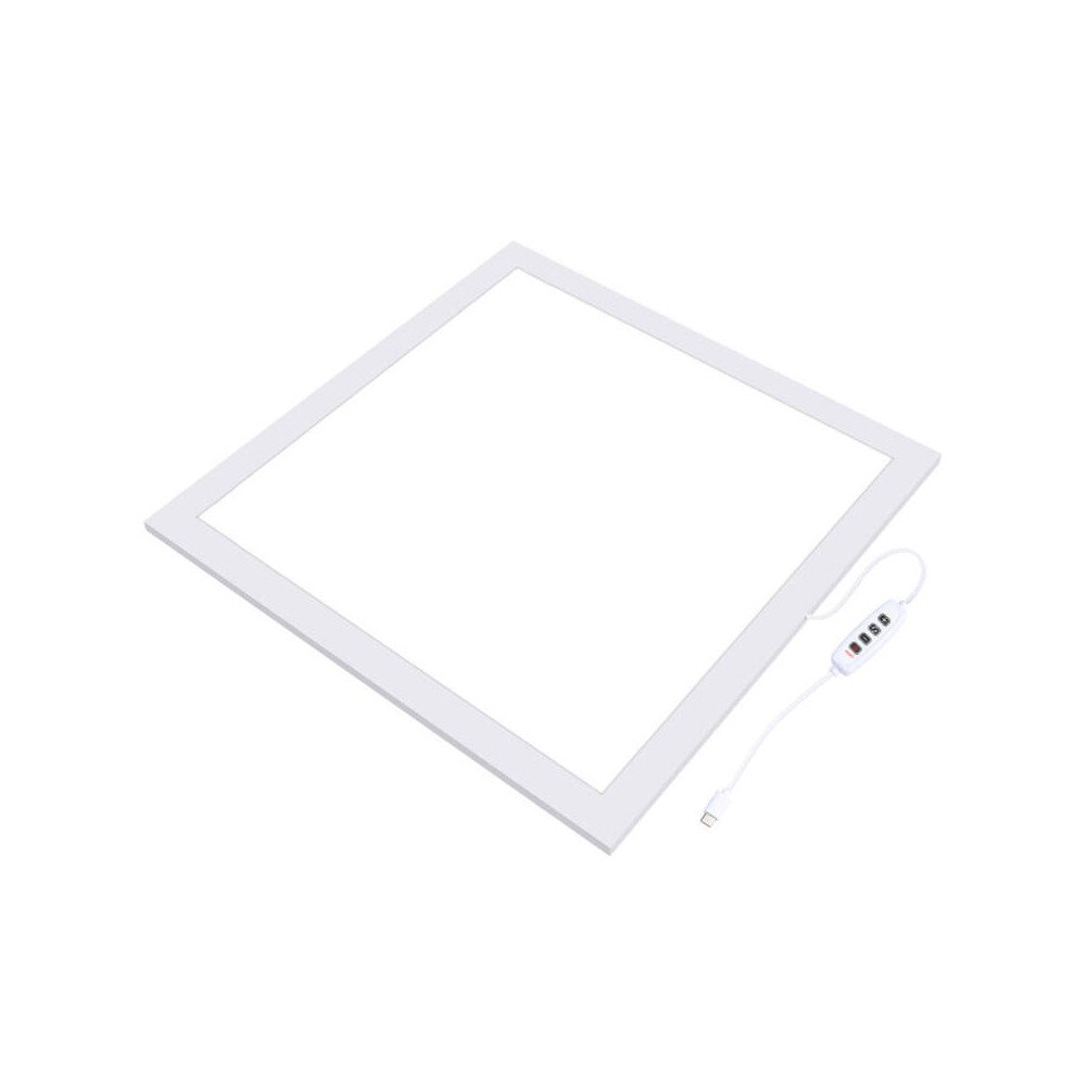 Fotografija be seseliu sviesos lempos skydelis PULUZ 1200LM LED 33,3 cm x 33,3 cm efektyvus plotas