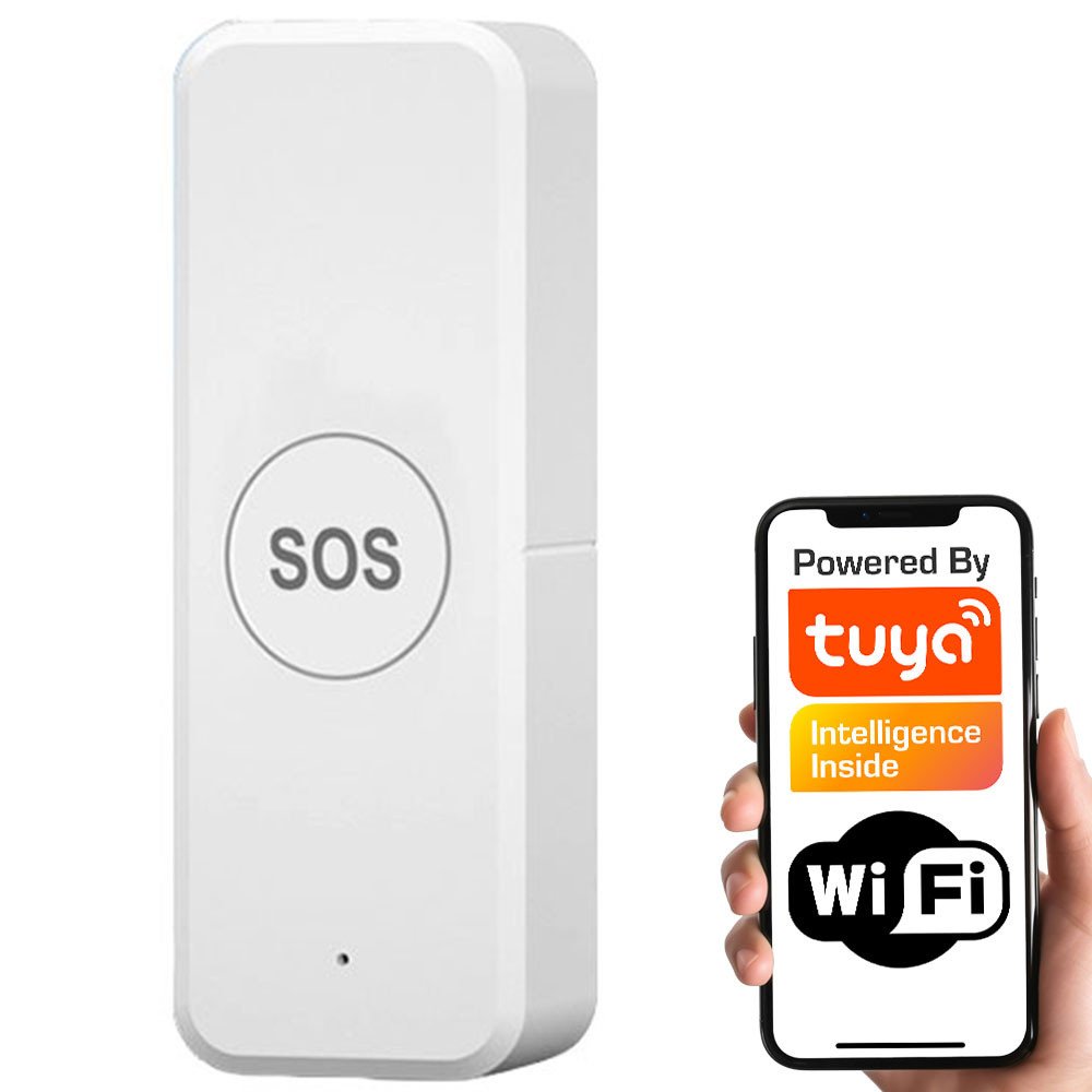 Baterija maitinamas SOS aliarmo mygtukas WiFi Tuya Smart
