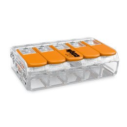 WAGO 221 клемма для 5 проводов 32A 0.2-4мм²