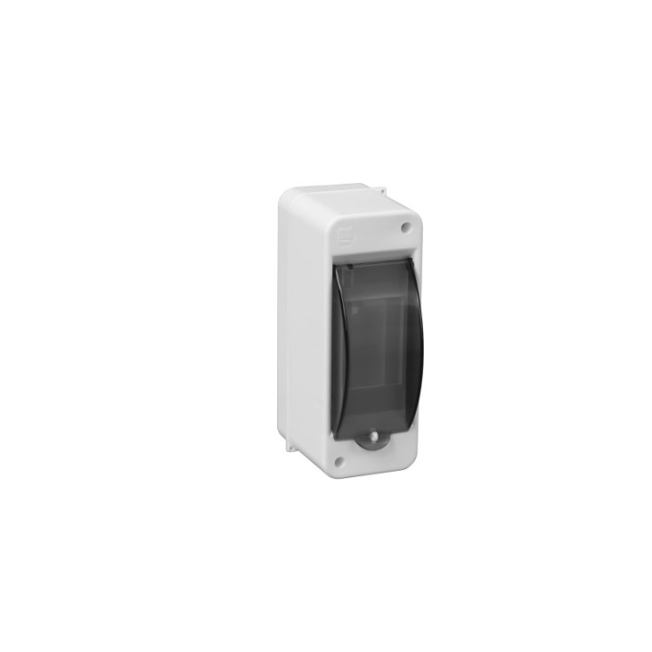 Distribution box surface 2 modules with transparent door IP40