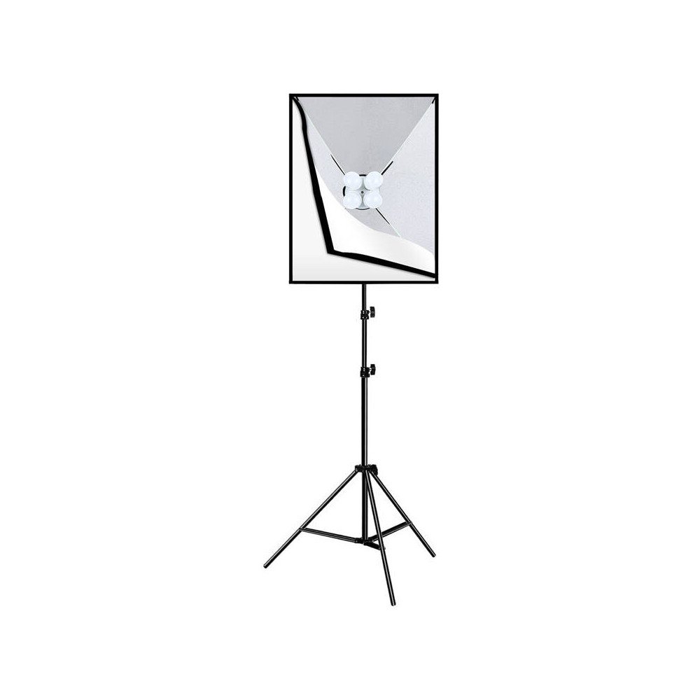 Studiosetti Puluz softbox 50x70cm, kolmijalka, LED-lamppu 4 kpl PU5071EU