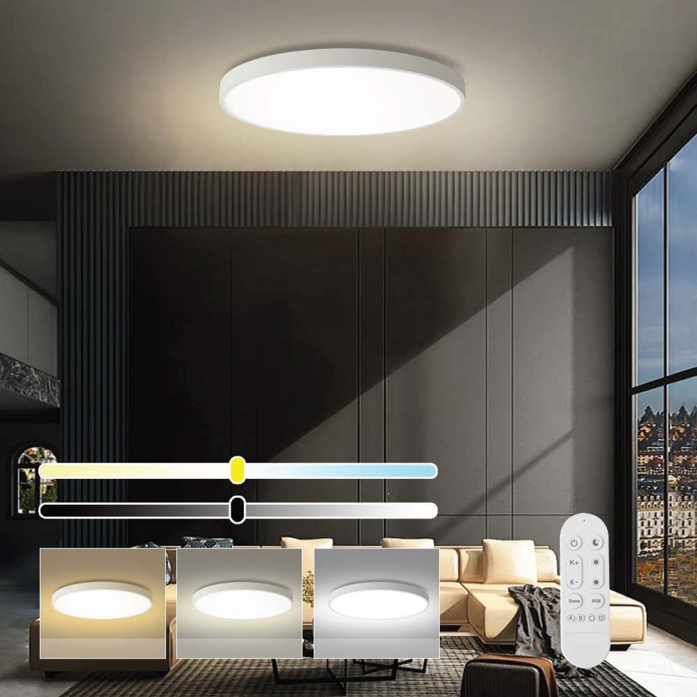 Immax NEO LITE SEMPLICI Smart griestu lampa Tuya WiFi BEACON, 80cm 96W 6912lm, balts