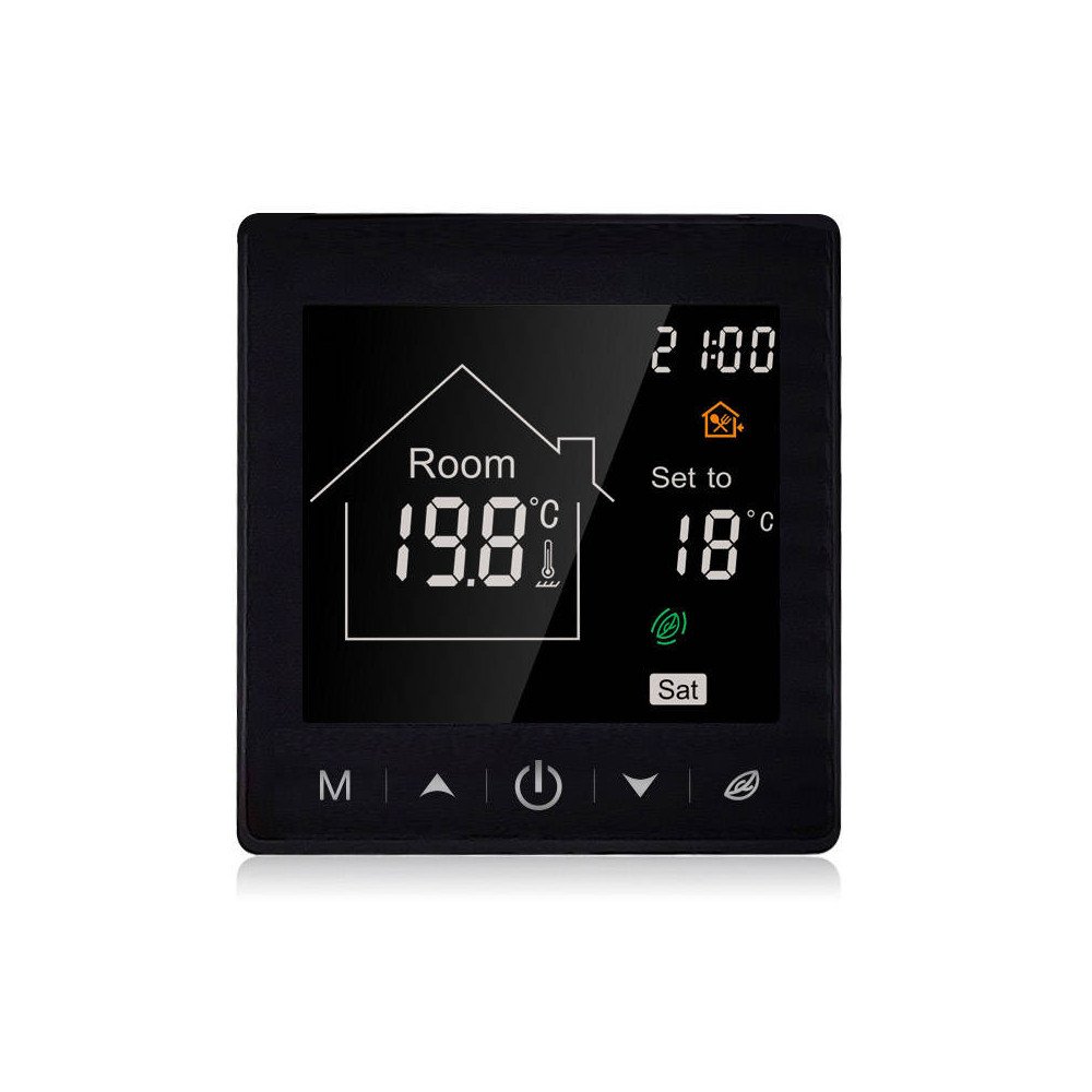 Closed-circuit WiFi thermostat for furnace 3A Black RT TUYA